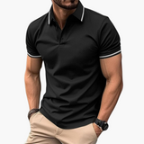 Polo-Shirt für Männer mit kurzem Ärmel - Freizeitmode – Schwarz