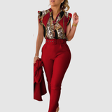 Ginevra - Zweiteiliges Boho-Set mit weicher Haptik – Rot