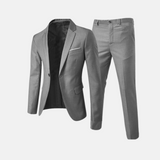 Alonzare™ | Klassisches Ensemble (Jacke + Hose) – Grau
