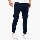 Bequeme Cargohose mit Seitentaschen - Herren Freizeithose – Dunkelblau