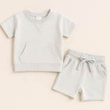 Snuglii - Weiches und bequemes Set für Kinderkleidung – Hellgrau