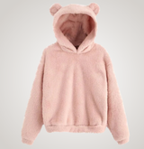 Tialyn - Plüsch-Hoodie mit Bärenohren – Rosa