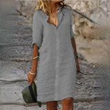Kyla - Stilvolles Freizeitkleid – Grau