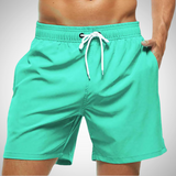 Komfortable Herren Badehose im einfarbigen Design – Türkis