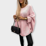 Leoni | Weicher Damenpullover mit Rundhalsausschnitt – Rosa