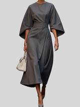 Suzie | Kleid mit weiten Ärmeln – Grau