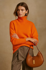 Juliana - Eleganter Kaschmirpullover – Orange