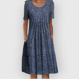 Lucy | Kleid mit Blumenstickerei – Gepunktet