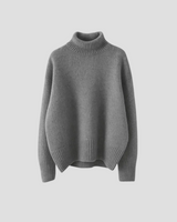 Irena | Pullover mit Rollkragen in klarer Silhouette – Grau