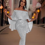 Afrodite - Erstklassiges Abendkleid – Silber