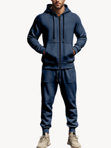 Herren Sport- und Freizeitset | Hoodie und Jogginghose Marineblau – Marineblau