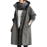 Regenjacke Damen Mit Knopfverschluss | Klassisch & Wetterfest – Grau