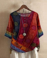 Vintage Boho Top - Leicht und Schick – Rot
