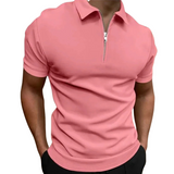 GREGORIO | MODERNES POLO MIT HALBHOHEM REISSVERSCHLUSS – Rosa