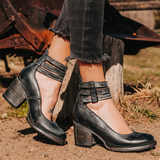 Ginevra™ | Chunky Sole Multi-Strap Pumps – Schwarz