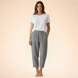 Aurelie | Ultra-weiche Hose mit Seitentaschen – Grau