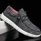 Stilvolle Canvas-Loafer für Herren - Milan – Hellgrau