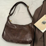 Mirae - Ledertasche über die Schulter – Braun