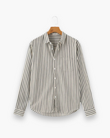 Herren Klassisches Gestreiftes Hemd | Langarm Elegant – Grün