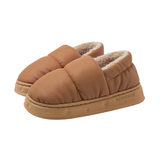 Hausschuhe Winter Unisex Gefüttert | Warm & Rutschfest – Braun