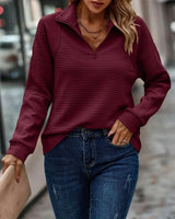 FABIOLA – Eleganter V-Ausschnitt Pullover – Rot
