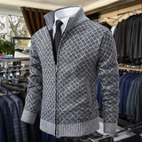 Maximilian | Premium-Strickjacke mit Reißverschluss – Grau