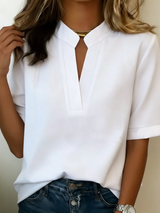Xenia - Bluse mit weichem Griff – Weiß