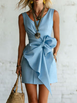 Faustina - Softtouch-Leinenkleid – Blau
