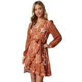 Lisandra | Damenkleid mit Trägern, Spitze und elegantem Design – Orange