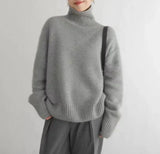 LOTTIE™ | CASHMERE-PULLOVER MIT STEHKRAGEN – Grau