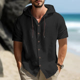 Osvaldo | Leichte Kapuzenbluse – Schwarz