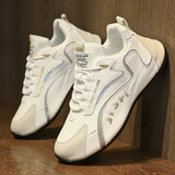 Atmungsaktive laufschuhe für herren – Leder beige
