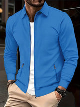 Herren Übergangsjacke Reißverschluss | Schmaler Schnitt – Blau