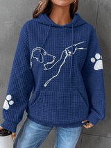 Bequemer und warmer Hoodie – Blau