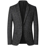 Modische lässiger leopardendruck anzug jacke – Schwarz