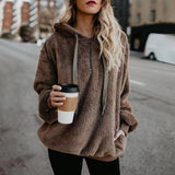 Casual Kapuzen Hoodie Pullover – Braun