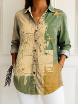 Karla | Abstract Terrain Tee – Mehrfarbig