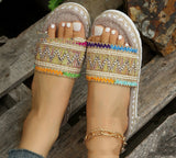 Sabrina - Geflochtene Boho-Plateau-Sandalen mit Komfort und Stil – Hellblau
