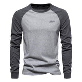 Arvex - Soft-Touch Langarm-T-Shirt mit Rundhalsausschnitt – Hellgrau