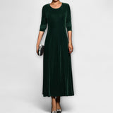 Marilou™ – Weiches Samtkleid – Grün