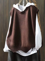 Mia – pullover mit rundhalsausschnitt – Kaffee