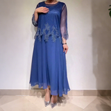 Eiriana – Elegantes Midi Kleid – Blau