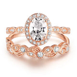Adelina Corsaglia Ring | Weißgold – Roségold