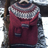 Zenova™ | Eleganter und Bequemer Jacquard-Pullover – Rot
