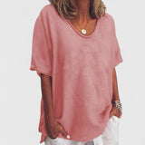 Lena | V-Ausschnitt-Shirt – Rosa