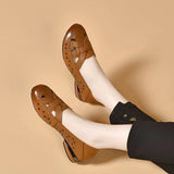 Noemi - Komfortable Cut-out-Ballerinas – Braun