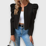 Lucia – Jacke mit Puffärmeln – Schwarz