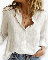Damen Elegantes Langarmshirt | Vielseitig und Bequem – Weiß