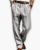 Herren Elegante Klassische Hose | Retro Nadelstreifen – Grau