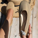 Orthopädische Damen-Ballerinas mit Komfortsohle & klassischem Design – Mia – Camel